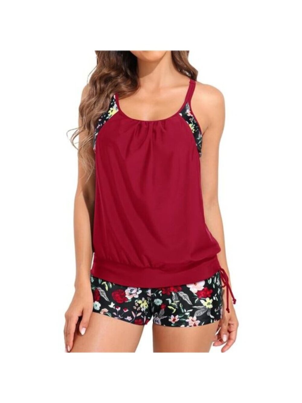 Women's Tankini Swimsuit Two Piece Tummy Control Bathing Suit